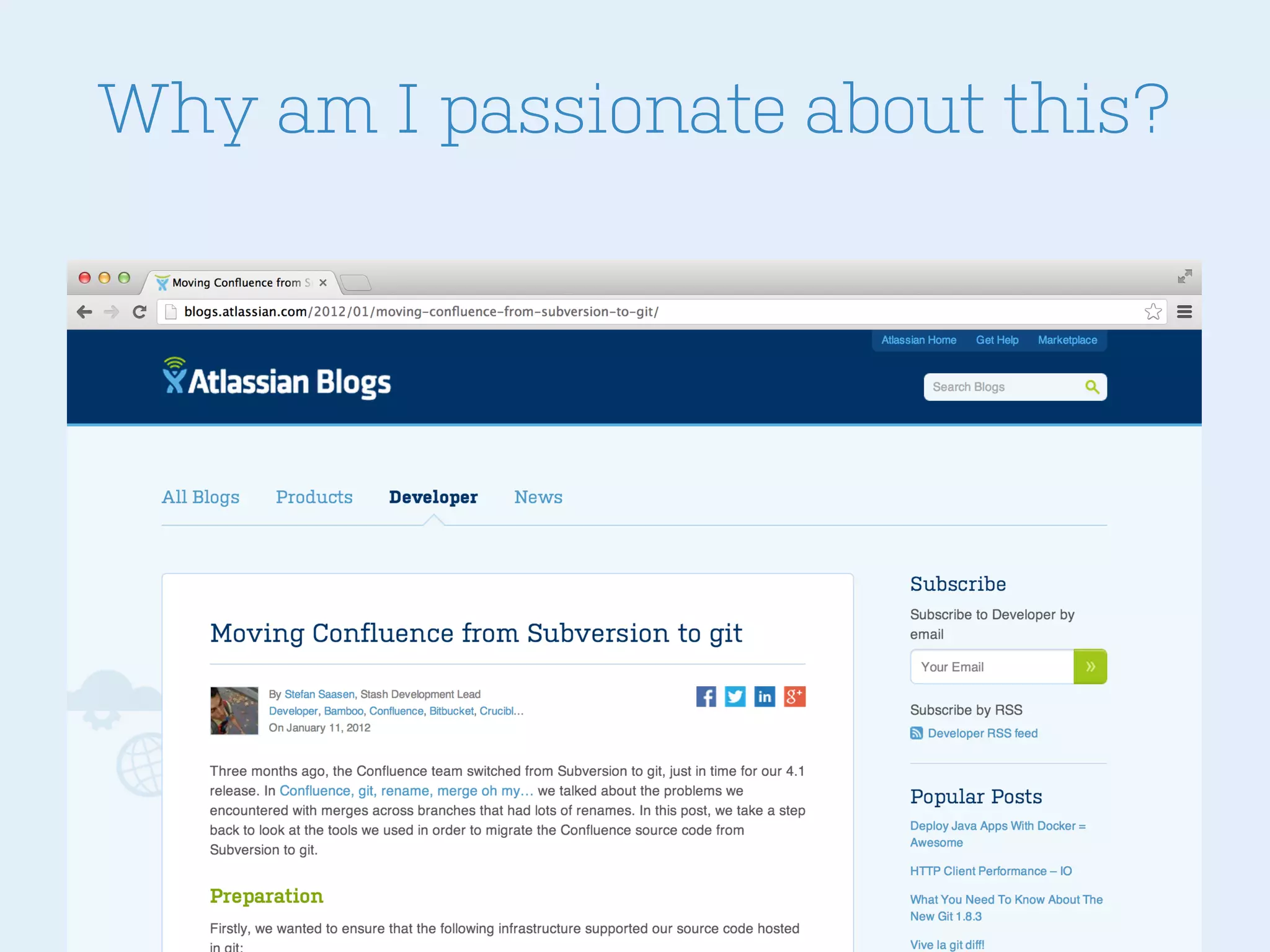 Why am I passionate about this?

 