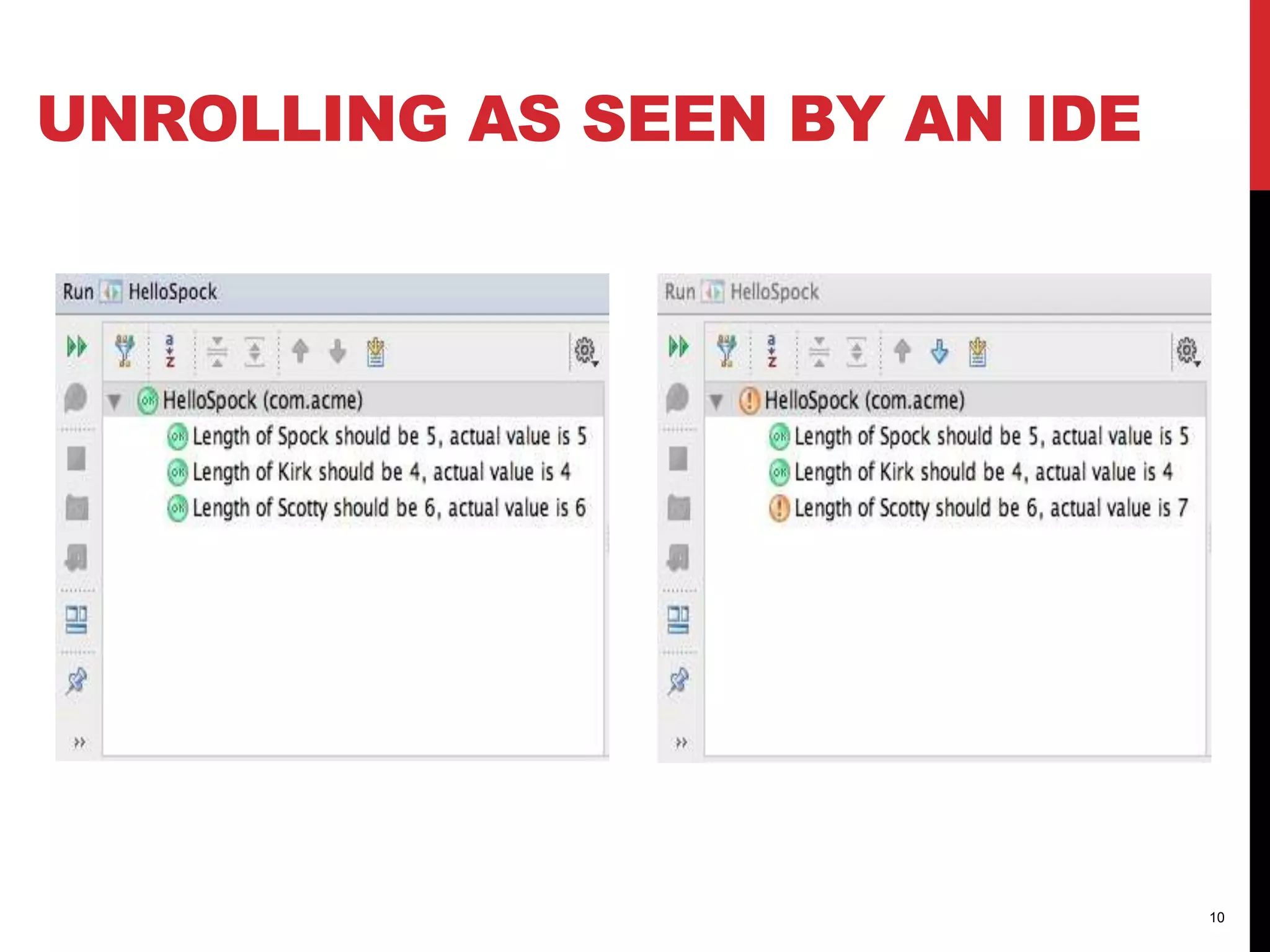 UNROLLING AS SEEN BY AN IDE
10