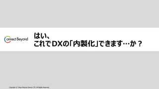 Copyright © Tokyo Electron Device LTD. All Rights Reserved.
はい、
これでDXの「内製化」できます…か？
 