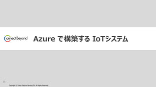 Copyright © Tokyo Electron Device LTD. All Rights Reserved.
Azure で構築する IoTシステム
15
 