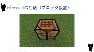 Minecraftの生活（ブロック設置）
Copyright© 2015, JAZUG All Rights Reserved.
14
 