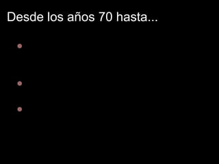 Desde los años 70 hasta...

  El jazz es hoy día una música para una
   minoría cultivada (como la música
   clásica).
  Hay diversidad de estilos. Destaca el
   denominado Jazz-fussion.
  Además hay una vuelta a las raíces:
   Dixieland, swing, etc.
 