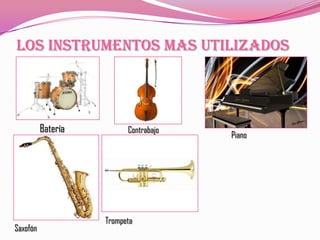 Agrupaciones del Jazz
Las agrupaciones instrumentales en jazz son muy variadas, pueden ir
desde un instrumento solista a g...