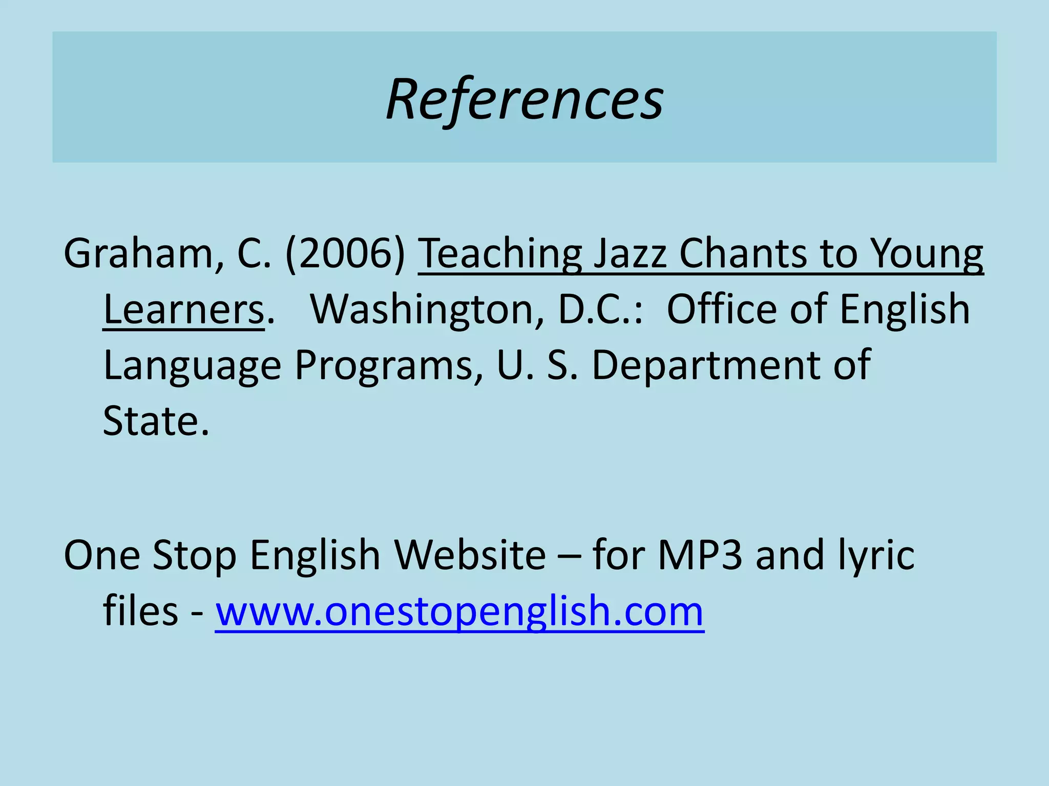 Jazz Chants for Young Learners.pptx