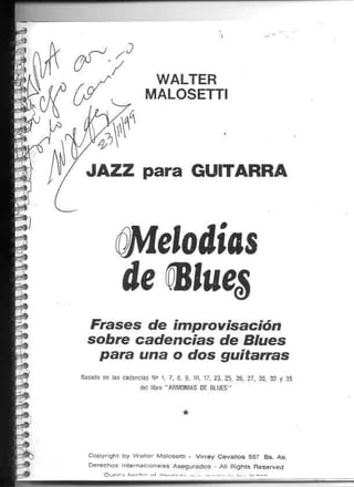 Jazz para guitarra   walter malosetti (g170)