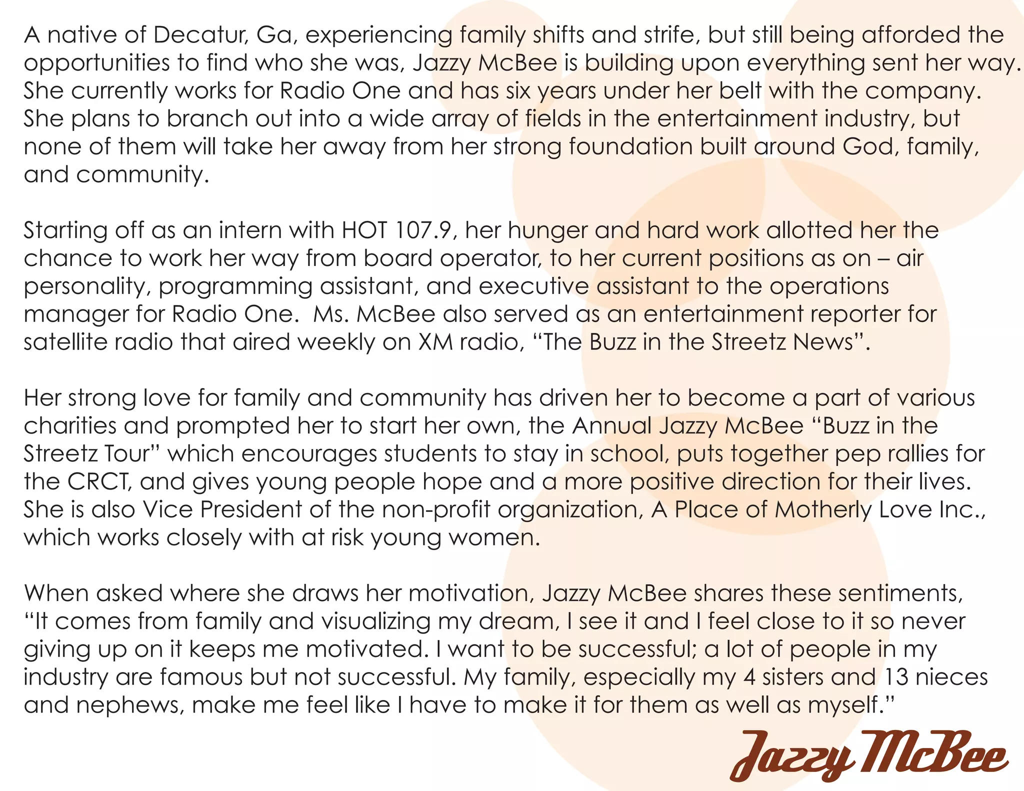 Jazzy McBee 2012 Media Kit | PPT