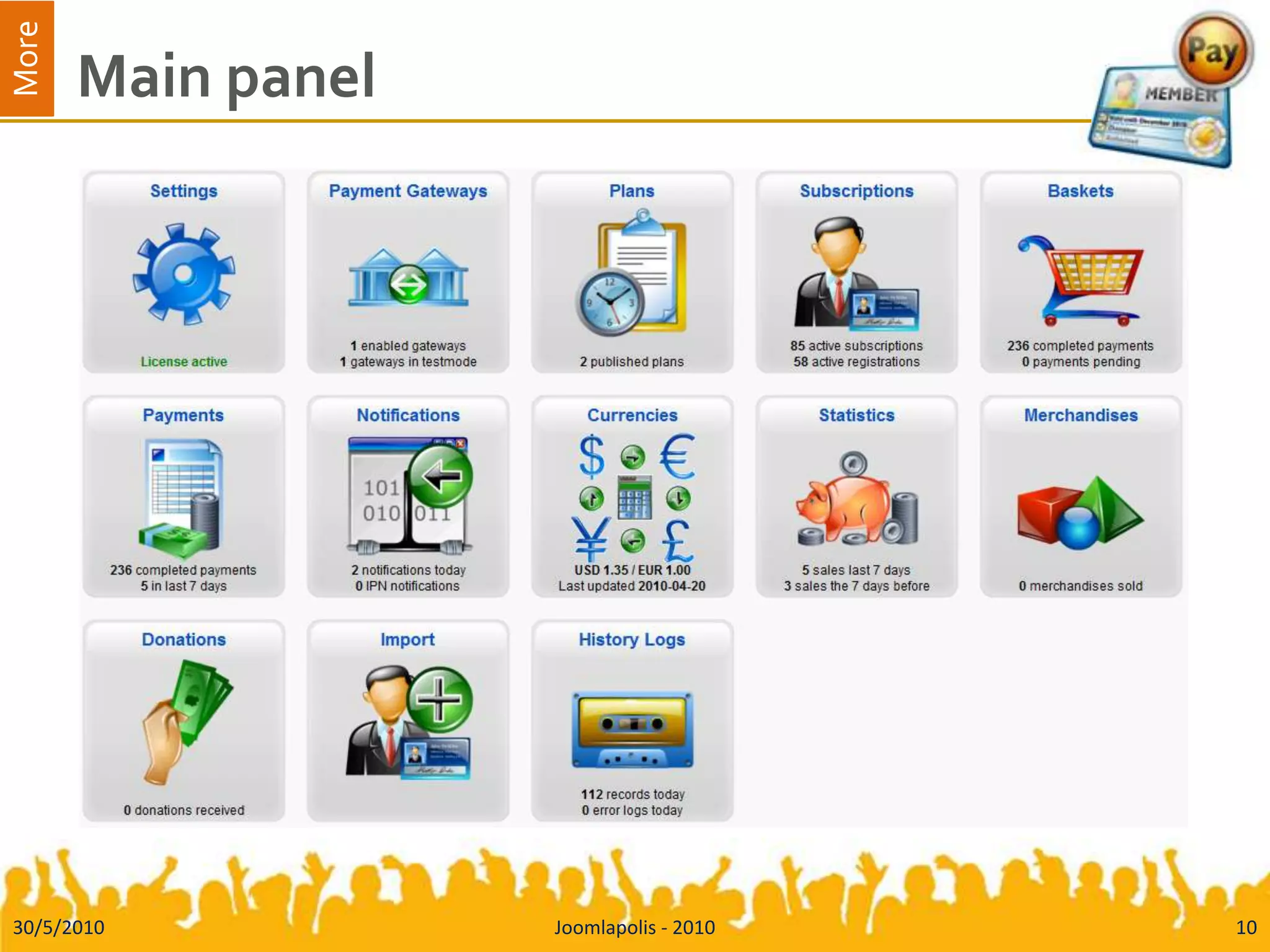 Main panel30/5/2010Joomlapolis - 201010