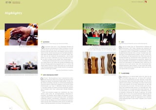 07/08          Jahresbericht
                Science Park Graz
                                                                                                                                                                                                                                                          Alumnis & Highlights




Highlights




                                                                                  tyromotion                                                                                                                                       pba3
                                                                             Innovationspreise und der Sprung in den internationalen Markt                                                                                    peptid basierende antimikrobielle und anti-endotoxische Agentien


                               Amadeo Hand-Therapie-System, tyromotion
                                                                              D
                                                                              „
                                                                                    as tyromotion team kann in den vergangenen Monaten auf
                                                                                    ein paar sehr bemerkenswerte Erfolge zurückblicken. Wir sind
                                                                             sehr stolz darauf, dass wir uns beim renommierten Gewinn-Jungun-
                                                                                                                                                                Preisübegabe Best of Biotech (v.l.n.r.): Dr.P. Hecht, pba3;
                                                                                                                                                          Dr.H. Ehrlich, Baxter; Dr.K. Tangemann, pba3; Dr.M. Fritz, aws;
                                                                                                                                                      Dr.K. Lohner, pba3; Dr.N. Sallacz, aws; DI P. Schintlmeister, BMWA
                                                                                                                                                                                                                              D    as spin-off Projekt pba3 der Österreichischen Akademie der
                                                                                                                                                                                                                                   Wissenschaften, 2007 initiiert, adressiert den dringenden Be-
                                                                                                                                                                                                                              darf an innovativen Behandlungsstrategien für Infektionskrankheiten,
                                                                             ternehmer-Preis den ersten Platz in der Kategorie „Idee des Jahres“                                                                              um aggressiven Keimen und septischen Komplikationen vor allem
                                                                             sichern konnten, dessen Überreichung durch die Herren Bundesmi-                                                                                  bei geschwächten Patienten Herr zu werden. Innerhalb eines inter-
                                                                             nister Martin Bartenstein (Wirtschaft) und Josef Pröll (Leben) statt-                                                                            nationalen Forschungskonsortiums geleitet von Karl Lohner (Insti-
                                                                             fand. Auch bei den steirischen Innovationspreisen „Fast Forward                                                                                  tut für Biophysik und Nanosystemforschung, ÖAW Graz) wurde für
                                                                             Award“ und „Innostar“ qualifizierten wir uns für das Finale und muss-                                                                            neuartige Wirkstoffe ein internationales Patent angemeldet, die sich
                                                                             ten uns dann nur knapp mit dem zweiten Platz zufrieden geben.                                                                                    durch einen dualen Wirkmechanismus auszeichnen: selektive Zer-
                                                                                Im Rahmen der Finanzierung konnten wir uns in einer ersten Ven-                                                                               störung bakterieller Zellmembranen und Kontrolle komplexer Infek-
                                                                             ture Capital Phase für den Aufbau des Vertriebs die Beteiligung der                                                                              tionen durch Neutralisation von bakteriellen Giften, welche bis zum
                                                                             Steirische Beteiligungsfinanzierungsgesellschaft m.b.H. sichern. Mit                                                                             septischen Schock führen können. pba3, beim internationalen Busi-
                                                                             diesem starken Partner an unserer Seite wollen wir nun den Sprung                                                                                nessplanwettbewerb „Best of Biotech“ mit dem ersten Platz ausge-
                                                                             in die Internationalisierung unseres Amadeo Systems und geplanter                                                                                zeichnet, konnte bereits erste Finanzierungen seitens der aws und
                                                                             weiterer Entwicklungen schaffen.“                                                                                                                vom Science Park Graz erzielen.
                                                                                                              David Ram, Geschäftsführer tyromotion


                                                                                                                                                                                                                                   FLUIDFORMS
adrivo Sportpresse GmbH gibt bei der Formel 1 Berichterstattung den Ton an        adrivo Sportpresse GmbH                                                                                    Produktmuster FLUIDFORMS



                                                                             D    ie Formel 1 Berichterstattung ist fest in österreichischer Hand.
                                                                                  Seit der Gründung in 2004 hat sich die adrivo Sportpresse GmbH
                                                                                                                                                                                                                              D    ie Begeisterung von Hannes Walter macht klar, dass sich bei
                                                                                                                                                                                                                                   FLUIDFORMS einiges getan hat. „Im Herbst 2007 veröffentli-
                                                                                                                                                                                                                              chten wir eine Pressemitteilung auf einen bekannten Design-Blog,
                                                                             erfolgreich als Agentur für Motorsport-Inhalte etabliert. Zu den Kun-                                                                            und präsentierten damit unser Earth-Online-Design-Tool. Von da an
                                                                             den zählen hochkarätige nationale und internationale Verlagshäuser                                                                               begannen sich die Dinge zu überschlagen. Ein Artikel in der Financial
                                                                             sowie eine Vielzahl im Motorsport engagierter Unternehmen. Selbst                                                                                Times wurde publiziert und es kamen Bestellungen aus aller Welt
                                                                             Persönlichkeiten wie 7-fach F1 Weltmeister Michael Schumacher,                                                                                   auf www.fluid-forms.com herein.“ Die Earth Schale wurde unter an-
                                                                             F1 Pilot Nick Heidfeld und andere prominente Rennfahrer vertrauen                                                                                derem beim Designpfad Wien prämiert und verschaffte dem Team
                                                                             dem 30-köpfigen adrivo Team, welches deren offiziellen Webseiten                                                                                 eine Nominierung zum Innovationspreis des Landes Steiermark. „Es
                                                                             betreut.                                                                                                                                         war nicht einfach, als so junges und kleines Unternehmen ein der-
                                                                                 Unter www.motorsport-magazin.com veröffentlicht das Unter-                                                                                   art etabliertes Unternehmen als Kunden zu gewinnen. Die Vorteile
                                                                             nehmen zudem eines der reichweitenstärksten Motorsport-On-                                                                                       sprechen aber für sich und so wurde Swarovski Referenzkunde für
                                                                             linemedien. Die Webseite zeigt die Magie, die Faszination und den                                                                                unsere Softwareprodukte www.formatory.com“, definiert Stephen
                                                                             Lifestyle des Motorsports in einem attraktiven Umfeld. Journalistisch                                                                            Williams einen weiteren Highlight der vergangenen Jahre. Zahlreiche
                                                                             erstklassige, selektive, unterhaltsame, umfangreiche und exklusive                                                                               weitere Softwareprojekte wurden seither umgesetzt und es werden
                                                                             Inhalte zeichnen das Magazin aus. Mit der einflussreichen Berichter-                                                                             laufend mehr.
                                                                             stattung gilt die adrivo Sportpresse GmbH als einer der Meinungs-
                                                                             bildner in der Motorsportszene und erhebt Führungsanspruch.




          32                                                                                                                                                                                                                                                                             33
 