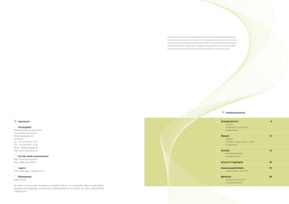 Der Science Park Graz ist eine gemeinnützige Initiative des AplusB Programms des Bun-
                                                                                                     desministerium für Verkehr, Innovation und Technologie (bm:vit) und wird von der Öster-
                                                                                                     reichischen Forschungsförderungsgesellschaft (FFG) und vom Land Steiermark gefördert.
                                                                                                     Die Gesellschafter des akademischen Gründerzentrums sind die Technische Universität
                                                                                                     Graz, die Karl-Franzens-Universität Graz und die Medizinische Universität Graz.




                                                                                                                                                                             Inhaltsverzeichnis



    Impressum                                                                                                                                                          Gründerzentrum                          6
                                                                                                                                                                             Vorwort
    Herausgeber                                                                                                                                                              Fördergeber und Sponsor
Akademisches Gründerzentrum                                                                                                                                                  Gesellschafter
Science Park Graz GmbH
Plüddemanngasse 39                                                                                                                                                     Mission                                10
8010 Graz                                                                                                                                                                    Angebot
Tel.: +43 (0)316/873- 9101                                                                                                                                                   Inkubator Leistung 2002 – 2008
Fax: +43 (0)316/873- 9109                                                                                                                                                    Projektbeirat
Email: info@sciencepark.at
Web: www.sciencepark.at                                                                                                                                                Gründer                                16
                                                                                                                                                                             Gründerstatements
    Für den Inhalt verantwortlich                                                                                                                                            Gründerprojekte
Mag. Emmerich Wutschek
Mag. Regina Krummholz                                                                                                                                                  Alumnis & Highlights                   30

    Layout                                                                                                                                                             Awarenessaktivitäten                   34
Oliver Mitteregger, mail@factory.im                                                                                                                                          Jahresrückblick 2007/08


    Bildmatierial                                                                                                                                                      Mentoren                               38
Robert Frankl                                                                                                                                                                Akadmische Mentoren
                                                                                                                                                                             Business Mentoren
Wir bitten im Sinne einer verbesserten Lesbarkeit höflichst um Verständnis, dass auf geschlechts-
spezifische Formulierungen verzichtet wird. Selbstverständlich sind Damen und Herren gleichermaßen
angesprochen.
 