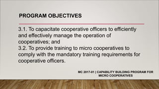 Introduction & Rationale of the Capacity Building Program for the CDA ...