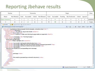 Reporting Jbehave results
 