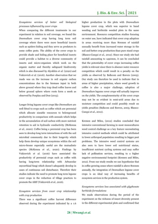 Evaluating cover crop ecosystem services for buffering coffee against ...