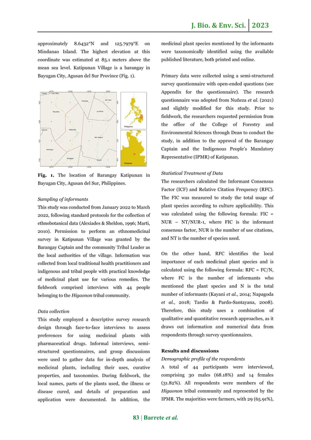 Traditional medicinal plants and practices of an Indigenous community ...