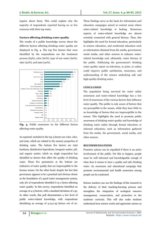 Assessing public awareness and knowledge of drinking water safety in ...