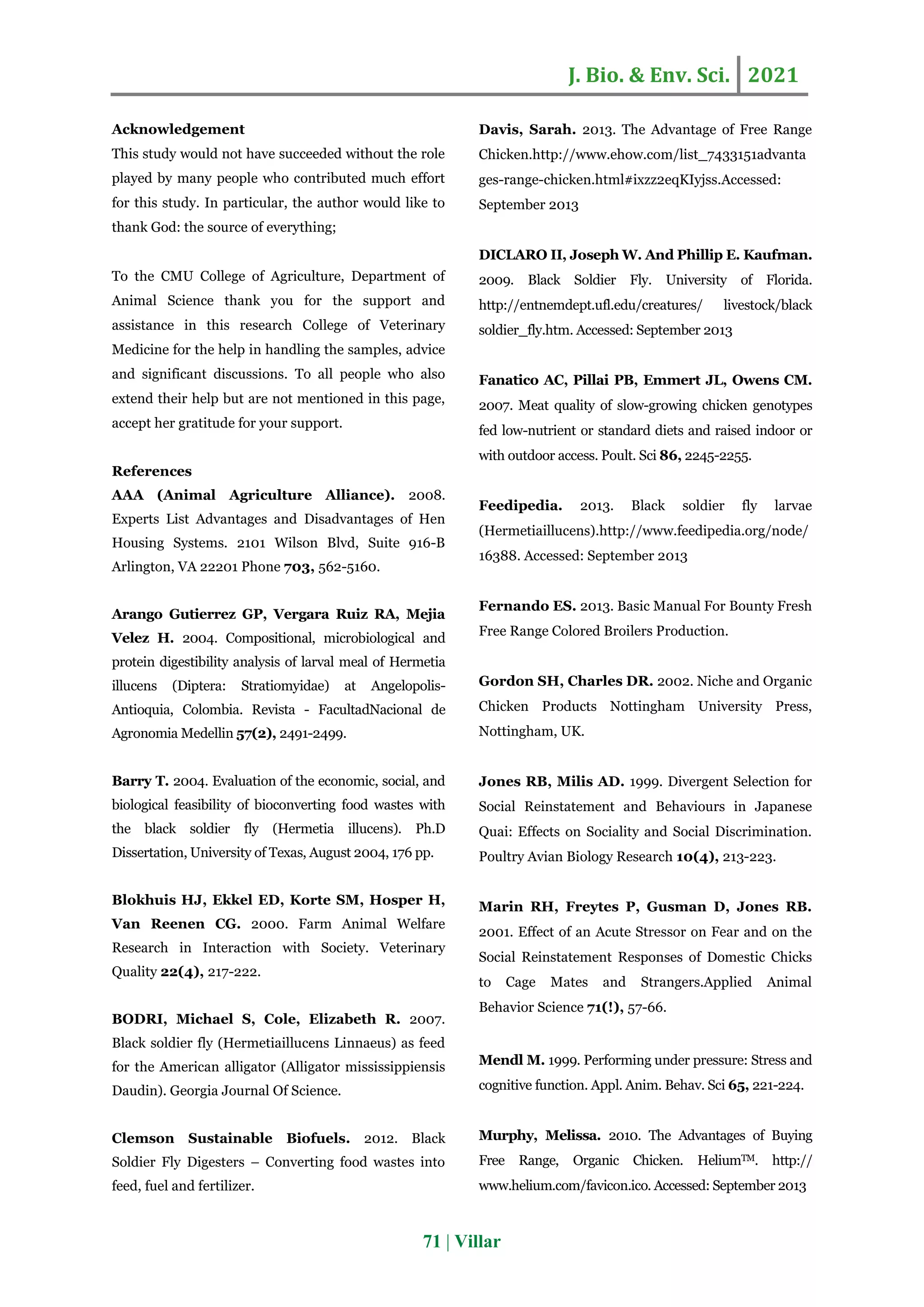 Visceral organ of colored broiler chicken (Gallus domesticus) fed with ...