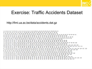 59
Convert input to a sequential file (cont)
$ mahout seqdirectory -i $WORK_DIR/reuters-out -o
$WORK_DIR/reuters-out-seqdir -c UTF-8 -chunk 5
 