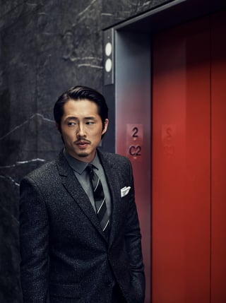 Jodie Boland for GQ with Steven Yeun