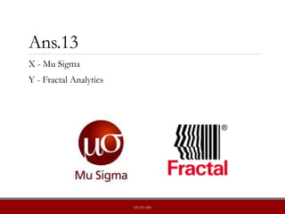 Ans.13
X - Mu Sigma
Y - Fractal Analytics
QUIZLABS
 