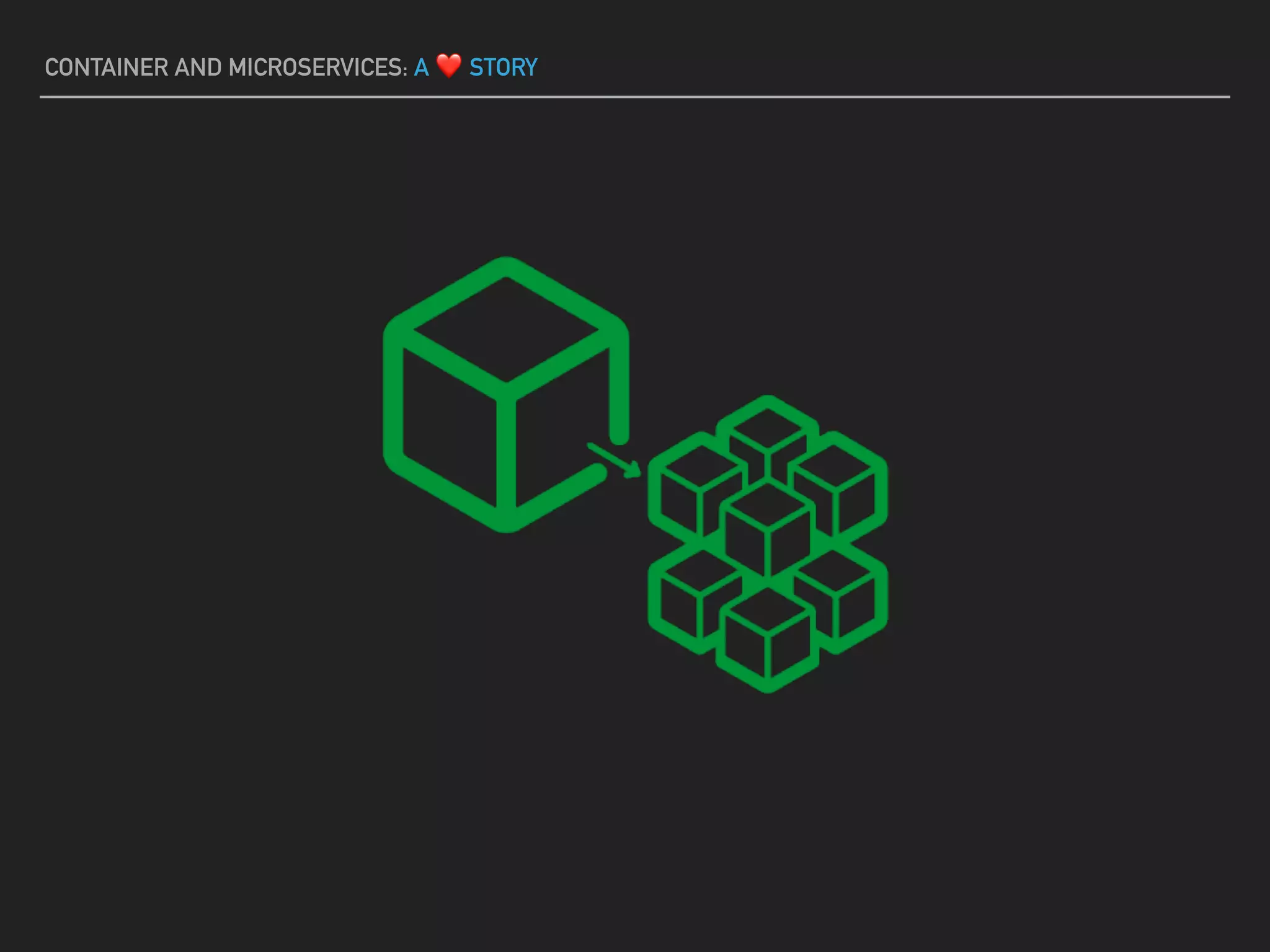 CONTAINER AND MICROSERVICES: A ❤ STORY
 