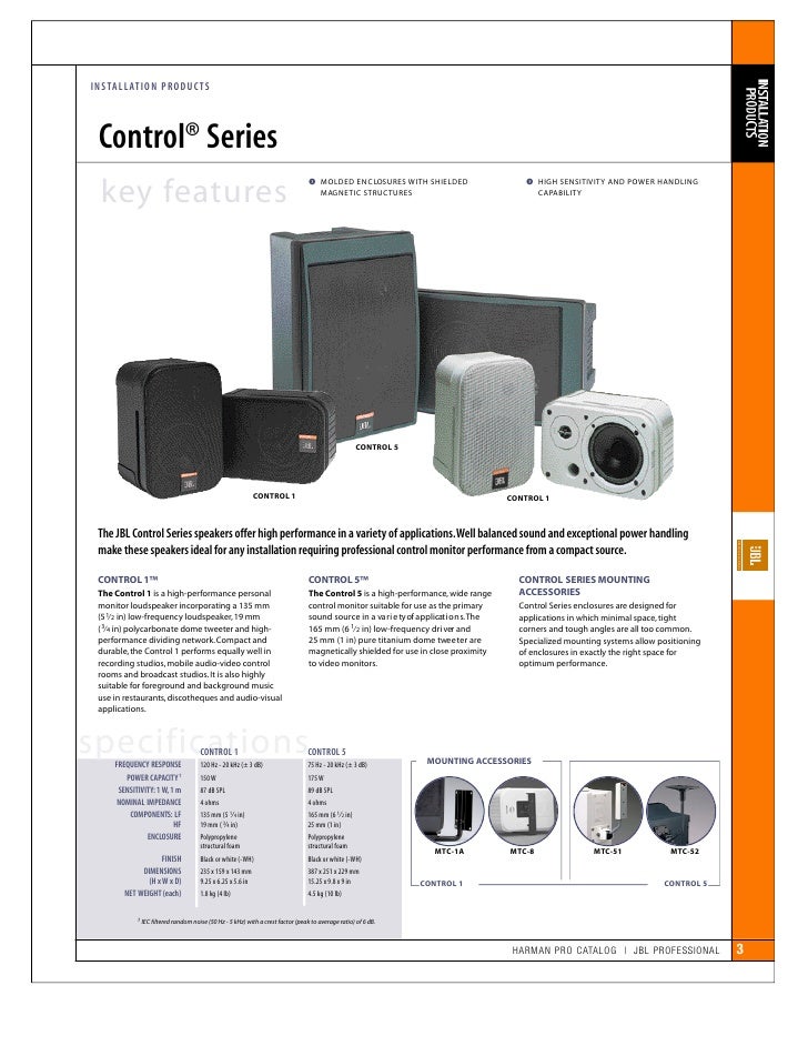 jbl control series
