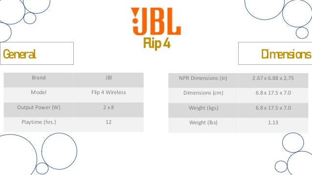 jbl flip 4 power output