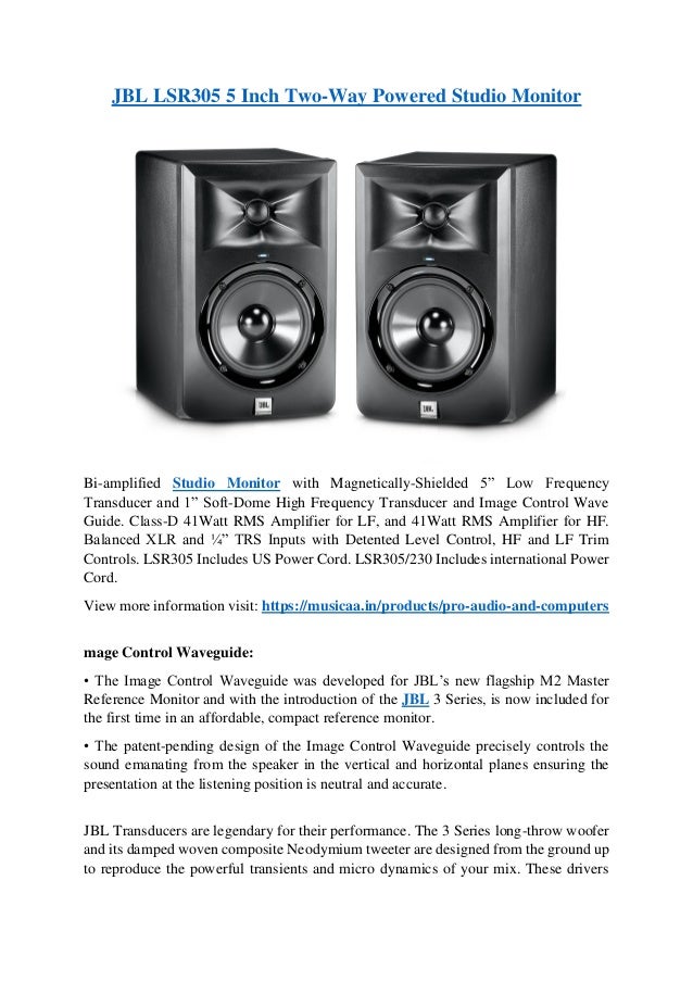 jbl series 3 lsr305