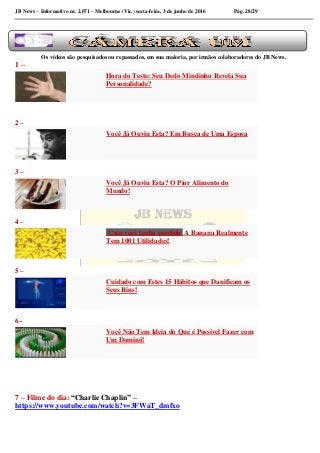 Jb news   informativo nr. 2071