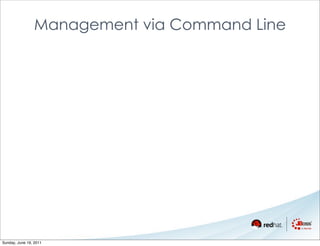 Management via Command Line




Sunday, June 19, 2011
 