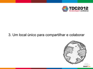 3. Um local único para compartilhar e colaborar




                                     Globalcode – Open4education
 