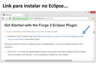 Link para instalar no Eclipse...
 