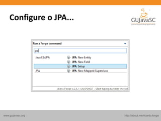 http://about.me/ricardo.longawww.gujavasc.org
Configure o JPA...
 