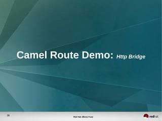 38
Red Hat JBoss Fuse
Camel Route Demo: Http Bridge
 