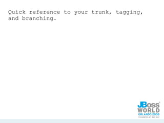 Quick reference to your trunk, tagging, and branching. 