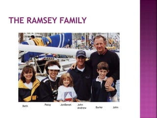 Beth
Patsy JonBenet John
Andrew Burke John
 