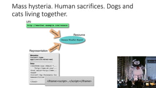 Mass hysteria. Human sacrifices. Dogs and
cats living together.
3
<iframe><script>…</script></iframe>
 