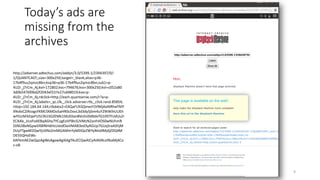 Today’s ads are
missing from the
archives
9
http://adserver.adtechus.com/addyn/3.0/5399.1/2394397/0/-
1/QUANTCAST;;size=300x250;target=_blank;alias=p36-
17b4f9us2qmzc8bn;kvp36=p36-17b4f9us2qmzc8bn;sub1=p-
4UZr_j7rCm_Aj;kvl=172802;kvc=794676;kvs=300x250;kvi=c052a80
3d0b5476f0bd2f2043ef237e27cd48019;kva=p-
4UZr_j7rCm_Aj;rdclick=http://exch.quantserve.com/r?a=p-
4UZr_j7rCm_Aj;labels=_qc.clk,_click.adserver.rtb,_click.rand.85854;
rtbip=192.184.64.144;rtbdata2=EAQaFUhSQmxvY2tfMjAxNlRheFNlY
XNvbiCZiRcogsYKMLTAMDoSaHR0cDovL3d3dy5jbm4uY29tWihUUEh
wYlUzM3ZqeFU5LTA1SGZEMk1SXzE0anBVcGU0d0dxTG10STFUdUs2I
ECAAb_JicoFoAEBqAGhy7YCugEoVFBIcGJVMzN2anhVOS0wNUhmR
DJNUl8xNGpwVXBlNHdHcUxtdEkxVMAB3ed3yAGUp7GUqSraAShjM
DUyYTgwM2QwYjU0NzZmMGJkMmYyMDQzZWYyMzdlMjdjZDQ4M
DE55QHvEWs-
6AFkmAK2wQqoAgWoAgawAgi6AgTAuECQwAICyAIA0ALe9baMj4Co
s-oB
 