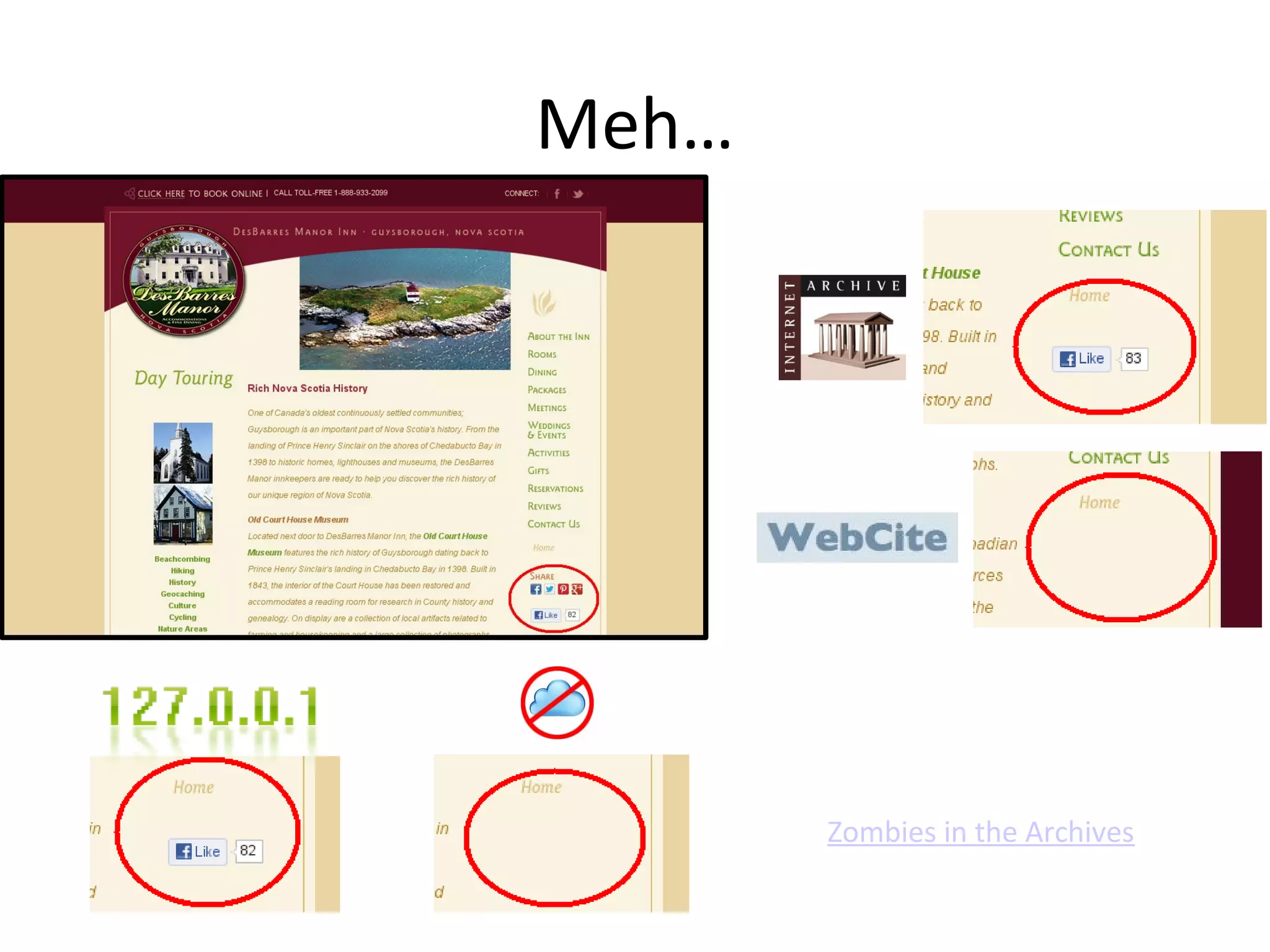 Meh…
Zombies in the Archives
 