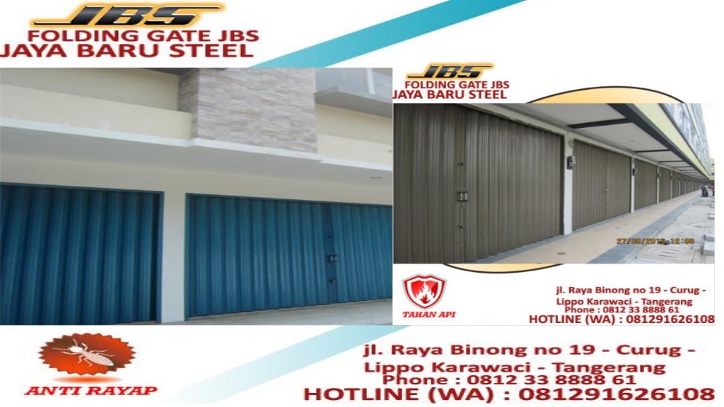 081291626108 (JBS), Folding Gate Galvalum Tangerang, Folding Gate