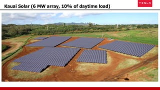 Kauai Solar (6 MW array, 10% of daytime load)
 
