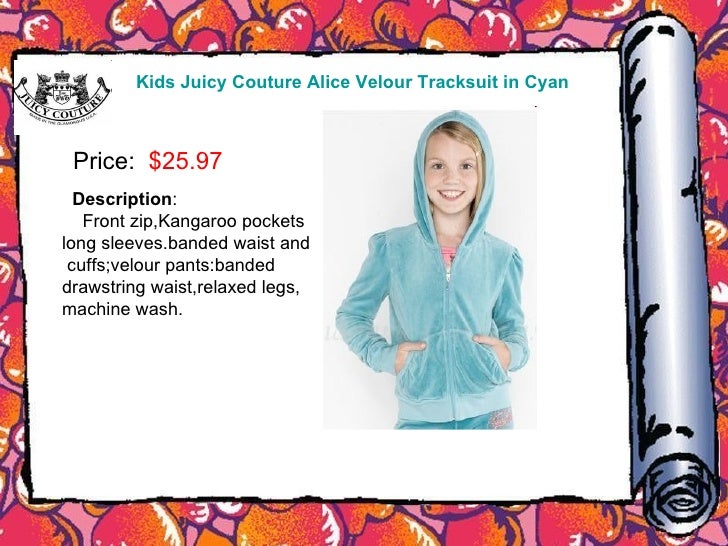 kids juicy tracksuit