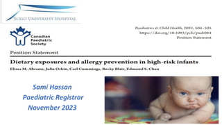 Sami Hassan
Paediatric Registrar
November 2023
 