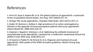 Journal club appendix antibiotics article | PPTX