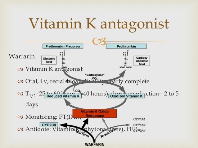 anticoagulant antidote vitamin k