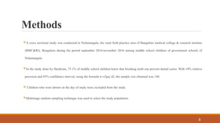 A cross sectional study to assess the oral health knowledge, attitude ...