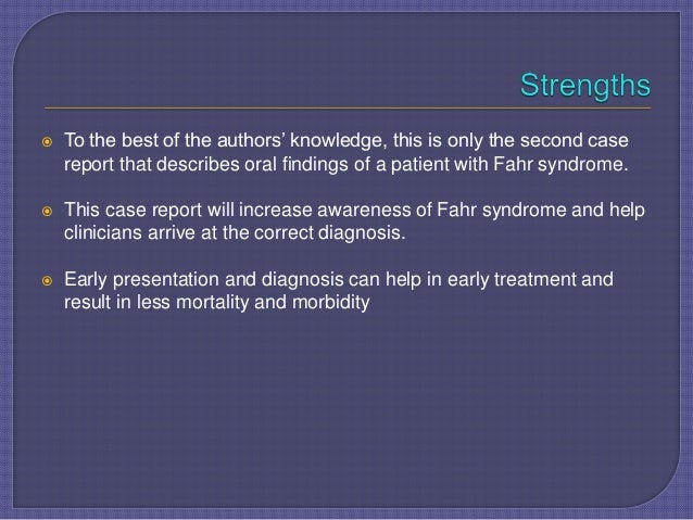 Fahr Syndrome- A Rare Case Report