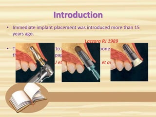 Atraumatic Tooth Extraction and Immediate Implant Placement with ...