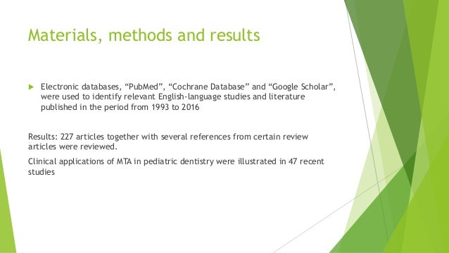 MTA USE IN PEDIATRIC DENTISTRY: LITERATURE REVIEW