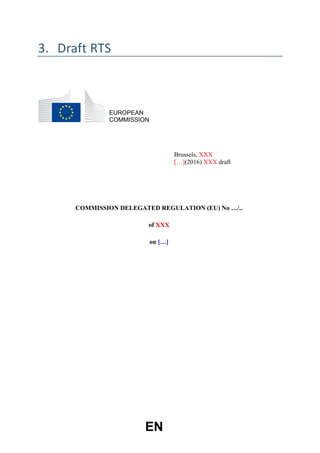 ESMA PRIIPS KID Regulatory Technical Standards (Final draft 31/03/2016 ...