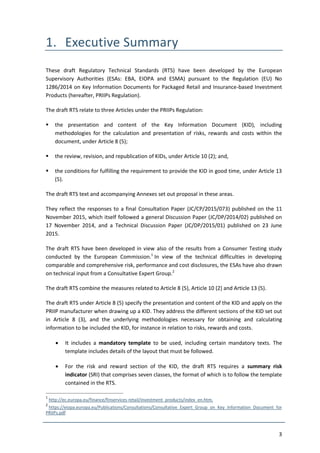 ESMA PRIIPS KID Regulatory Technical Standards (Final draft 31/03/2016 ...