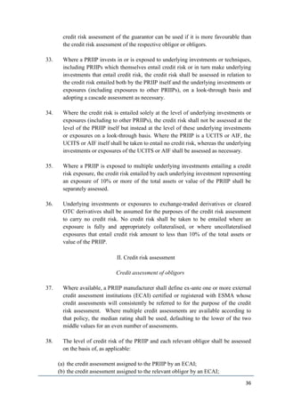 ESMA PRIIPS KID Regulatory Technical Standards (Final draft 31/03/2016 ...